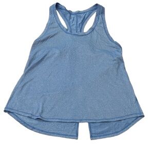 Lululemon Slit Back Blue and Silver Striped Tank 6